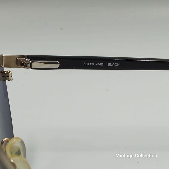 BULOVA NARITA BLACK GOLD 53-16 140 SUNGLASSES EYEGLASSES FULL FRAME WITH CASE main image 4